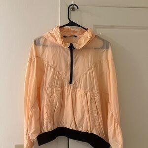 Zara Light Peach Hooded Utility windbreaker